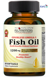 BIOBOLICS ODORLESS OMEGA-3 FISH OIL 1200MG 60 SOFTGELS