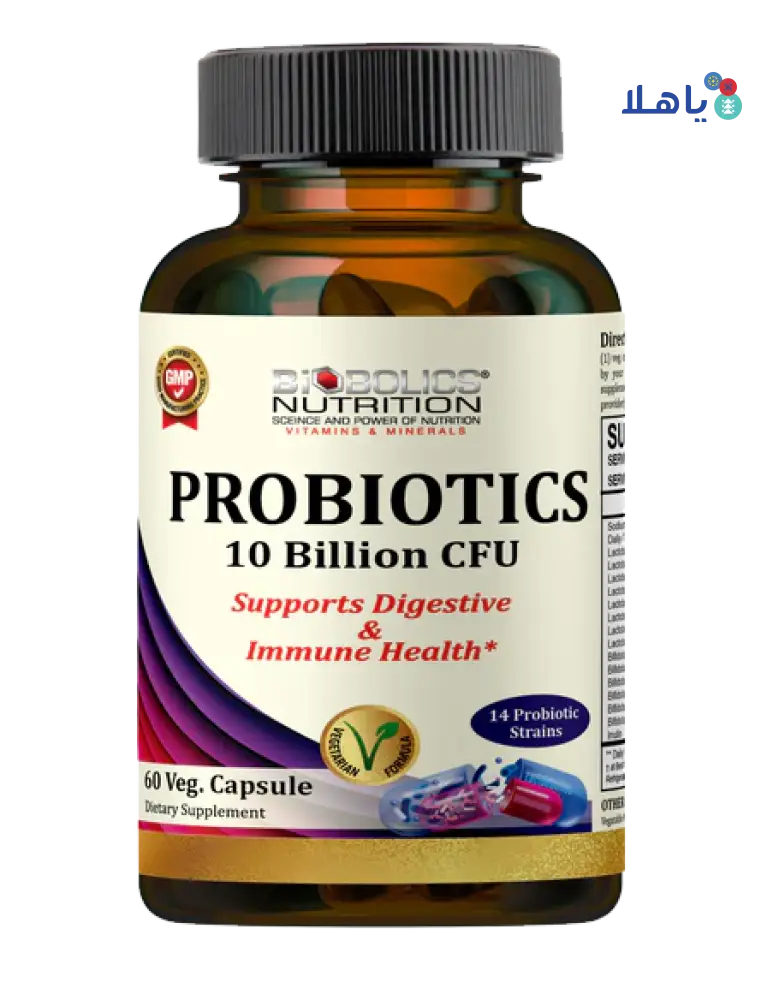 BIOBOLICS PROBIOTICS 10 BILLION CFU 60 VEG.