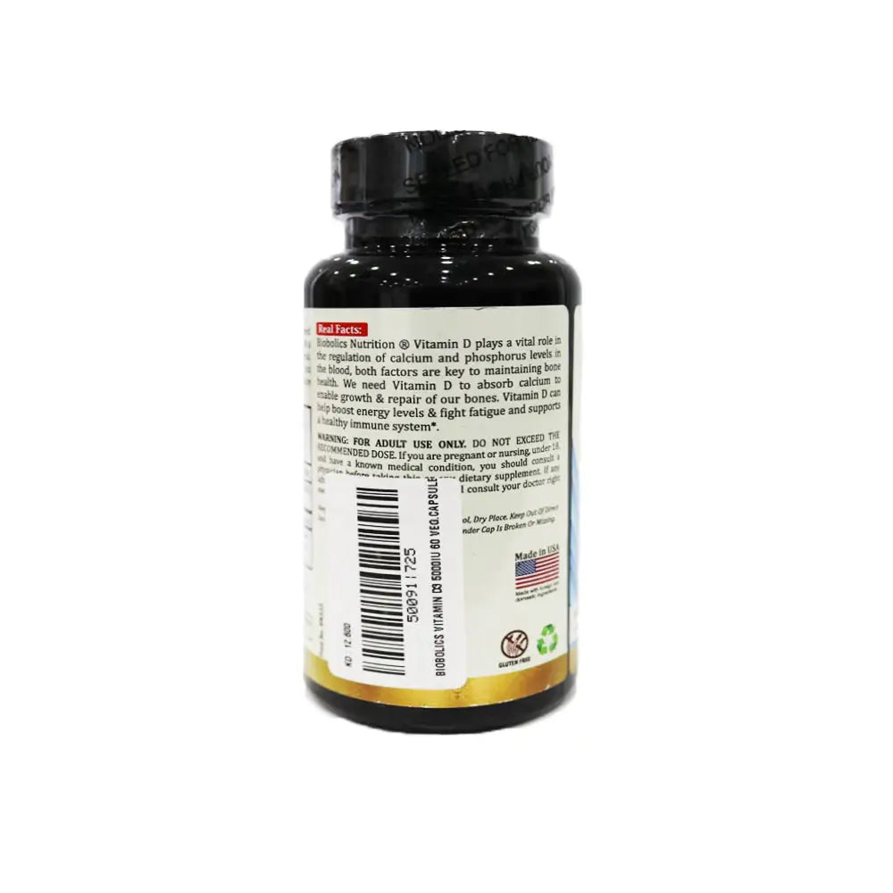 BIOBOLICS VITAMIN D3 5000IU 60 VEG.CAPSULES