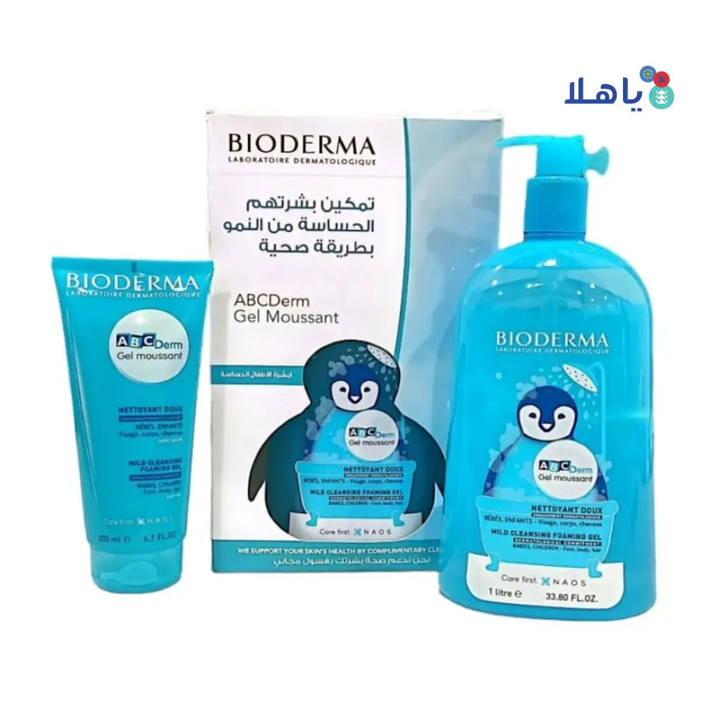 Bioderma Abc Derm Gel Moussant 1 Litre + 200ml Offer