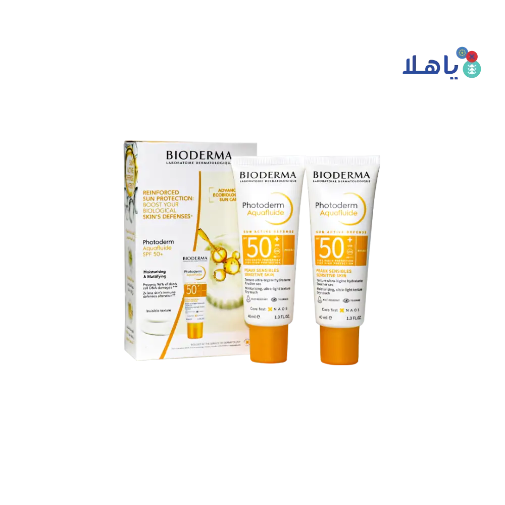 BIODERMA PHOTODERM AQUAFLUID SPF50+ INVISIBLE (1+1) 40G