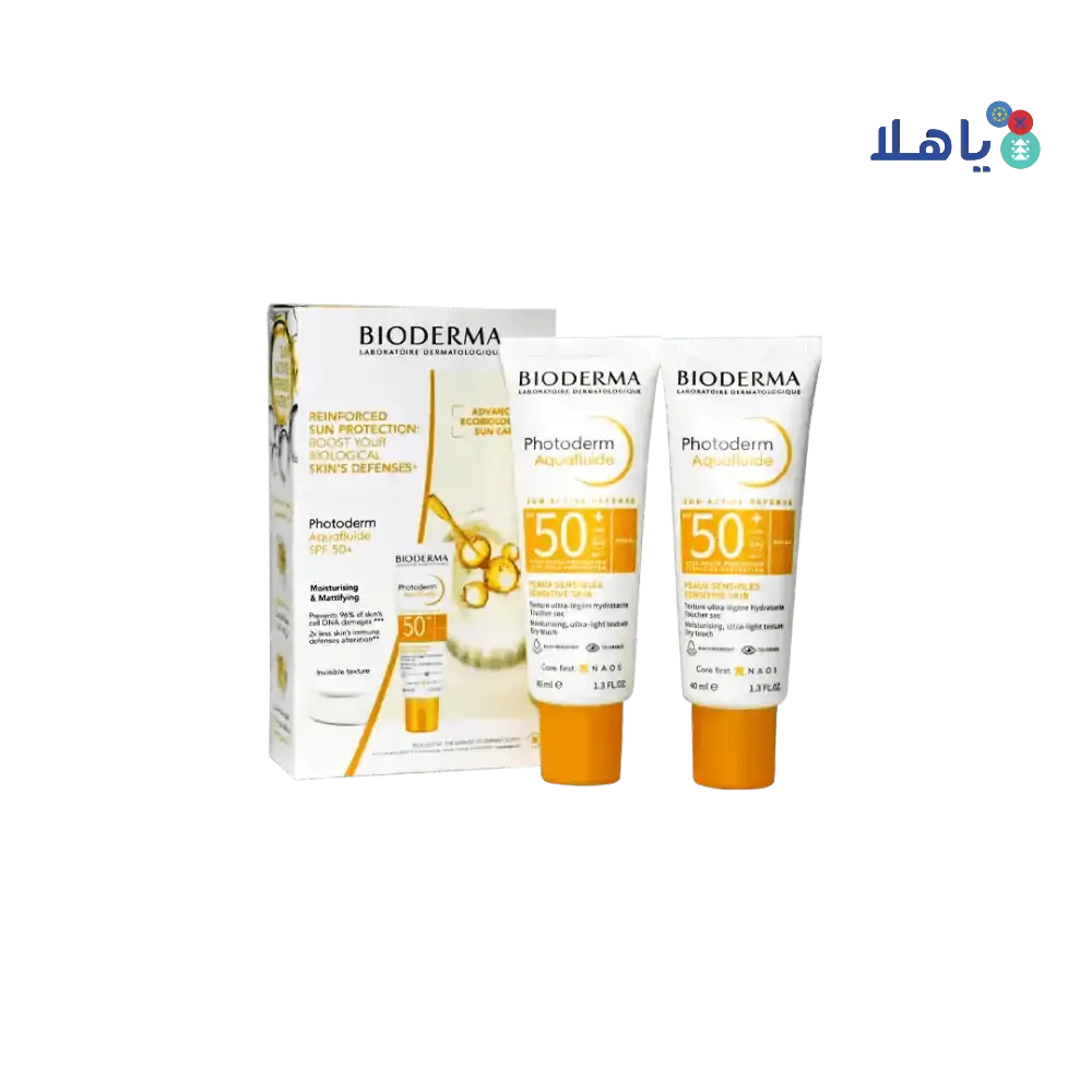 BIODERMA - Bioderma Photoderm Aquafluid SPF50+ Invisible (1+1) 40G - Pharmazone - SubB11