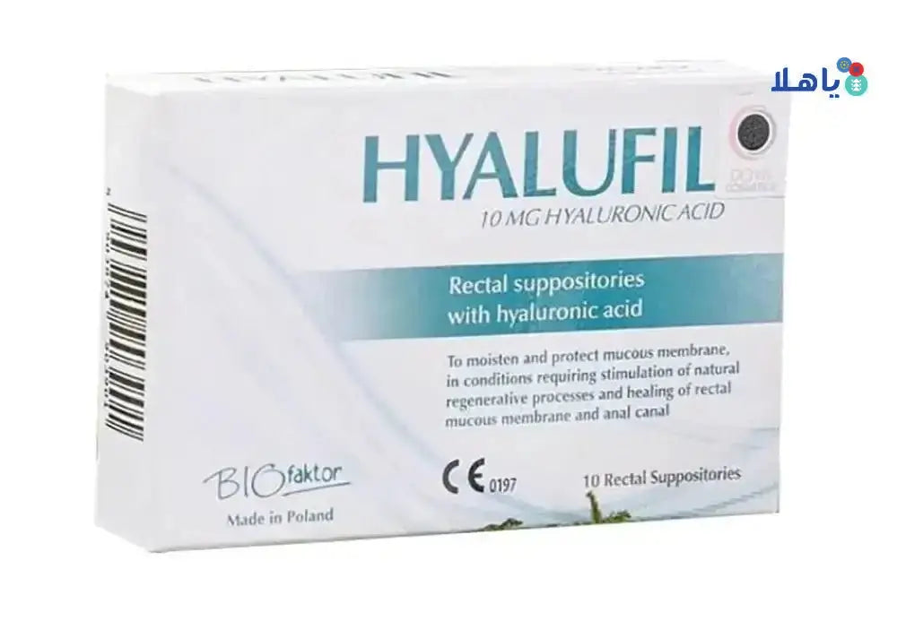 BIO FAKTOR - BIOFAKTOR HYALUFIL 10MG HYAL ACID 5 RECTAL SUPPOSITORIES - Pharmazone - 