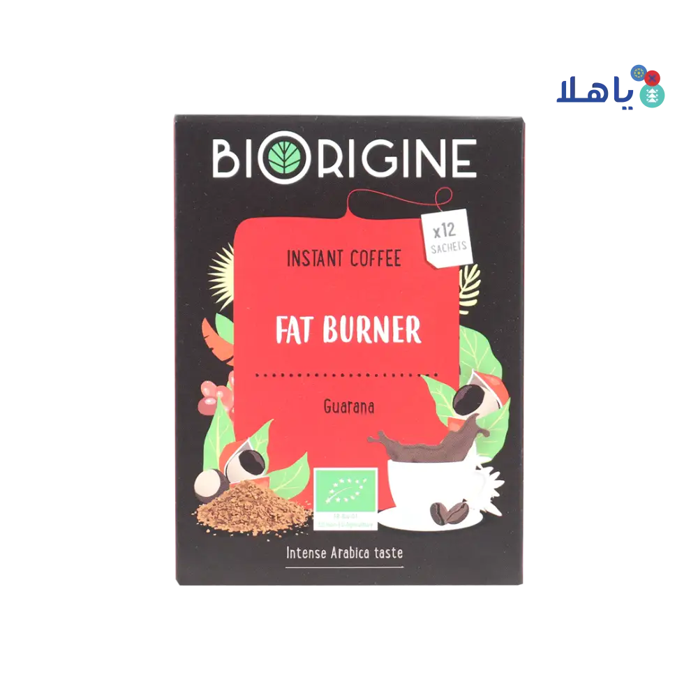 BIORIGINE INSTANT COFFEE FAT BURNER 12 SACHETS-GUARANA