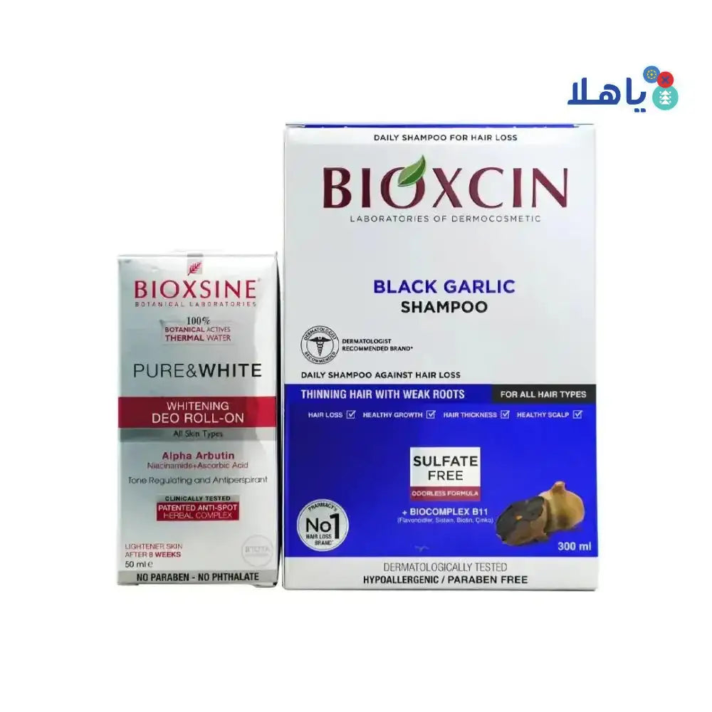 BIOXCIN - Bioxcin Black Garlic Shampoo + Deo Roll Set - Pharmazone - 