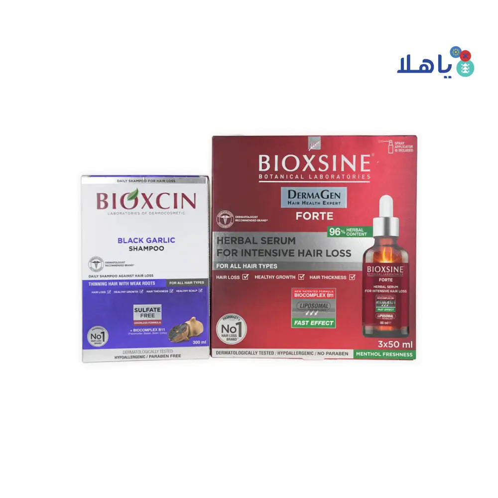 Bioxcin Black Garlic Shampoo + Seruml Set