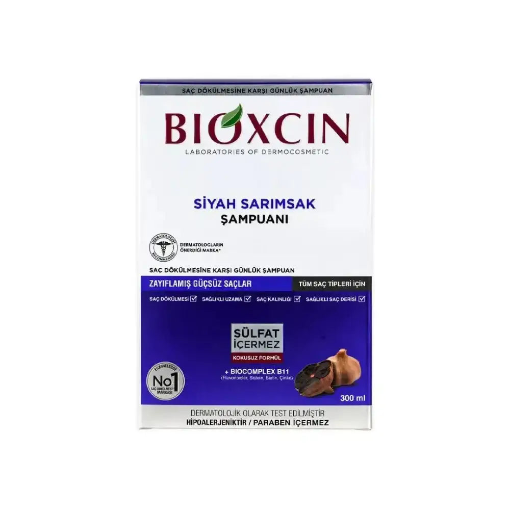 BIOXCIN - Bioxcin Daily Shampoo For Hair Loss 300ml - Black Garlic - Pharmazone - 