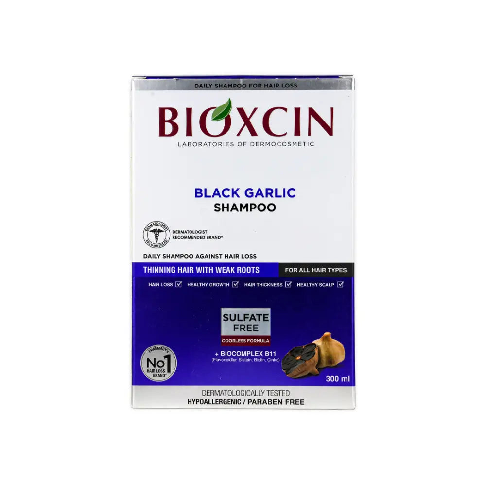 Bioxcin Daily Shampoo For Hair Loss 300ml-Black Garlic