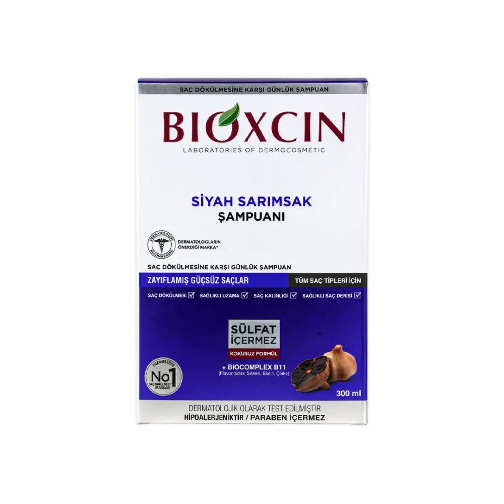 Bioxcin Daily Shampoo For Hair Loss 300ml-Black Garlic