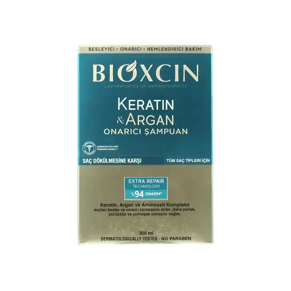 BIOXCIN - Bioxcin Keratin & Argan Repairing Shampoo 300ml - Pharmazone - 