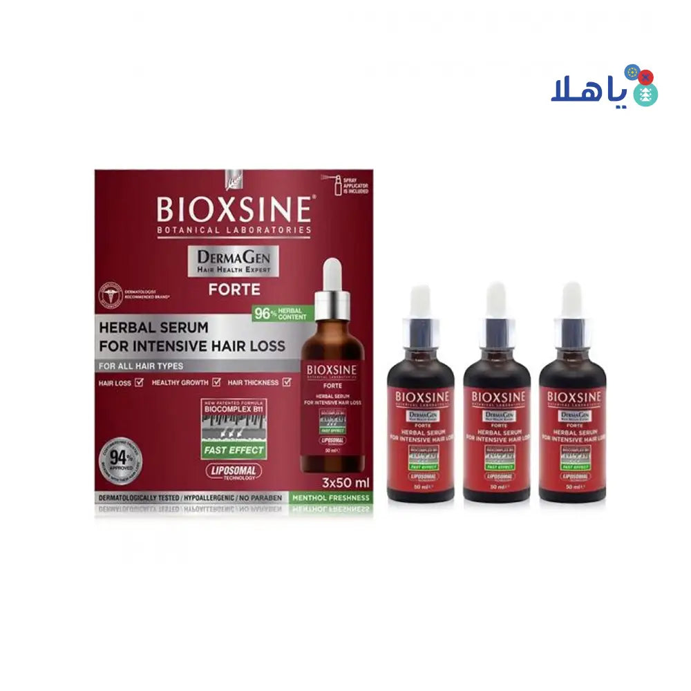 BIOXSINE FORTE HERBAL SERUM  FOR INTENSIVE HAIR LOSS 3X50 ML