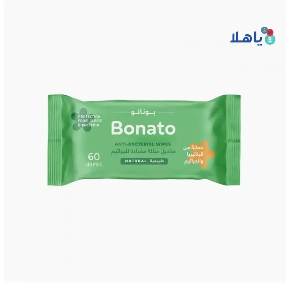 BONATO - Bonato Anti - Bacterial Wipes 60 Wipes - Pharmazone - 