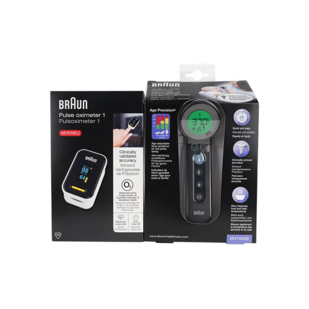 Braun Thermometer NO Touch + Oximeter Set