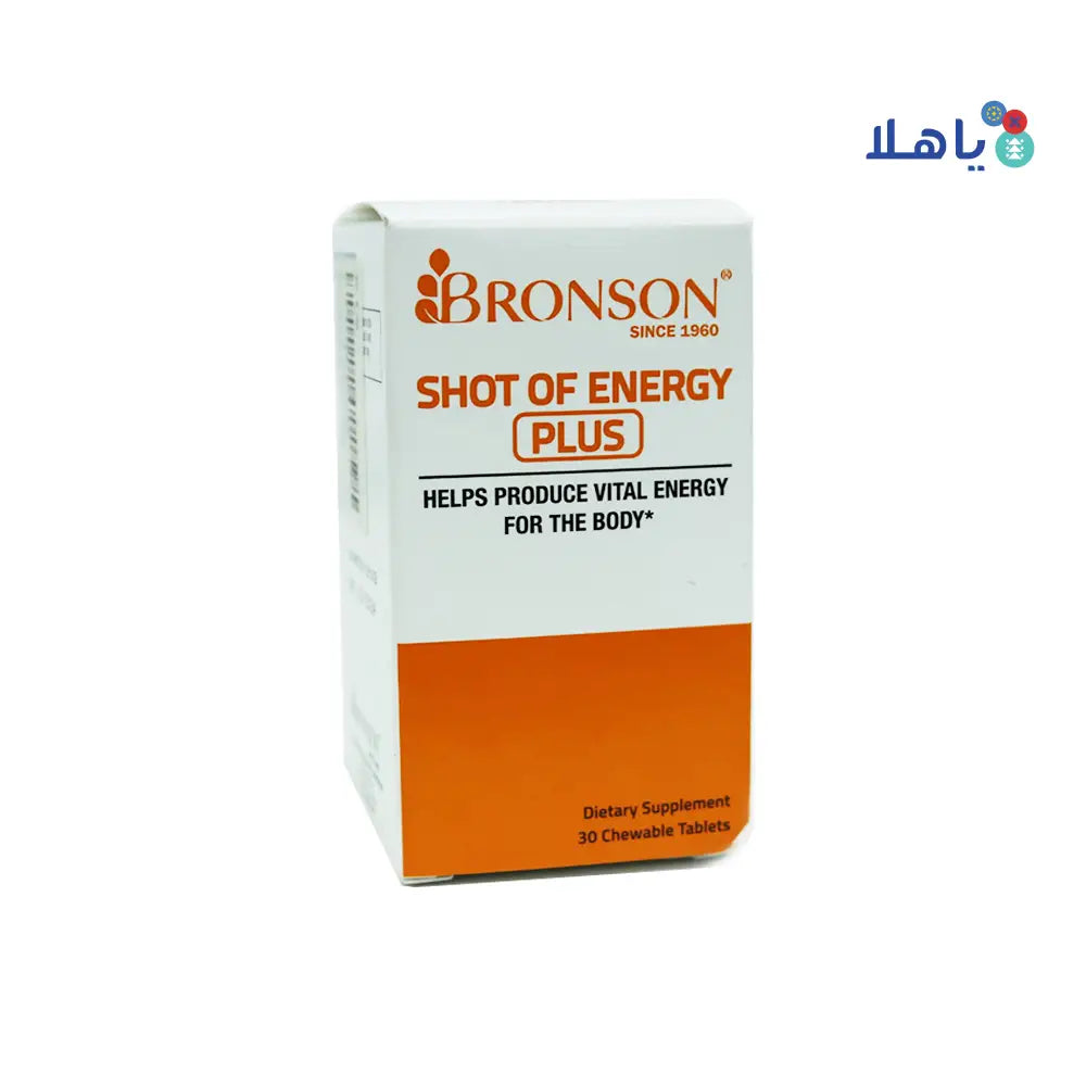 BRONSON SHOT OF ENERGY PLUS CHEWABLE 30 TABLETS