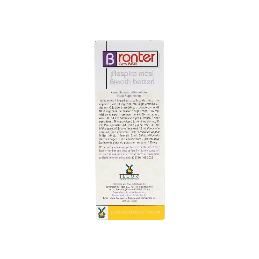 Tegor Laboratories - Bronter Cough Syrup 200Ml - Pharmazone - 