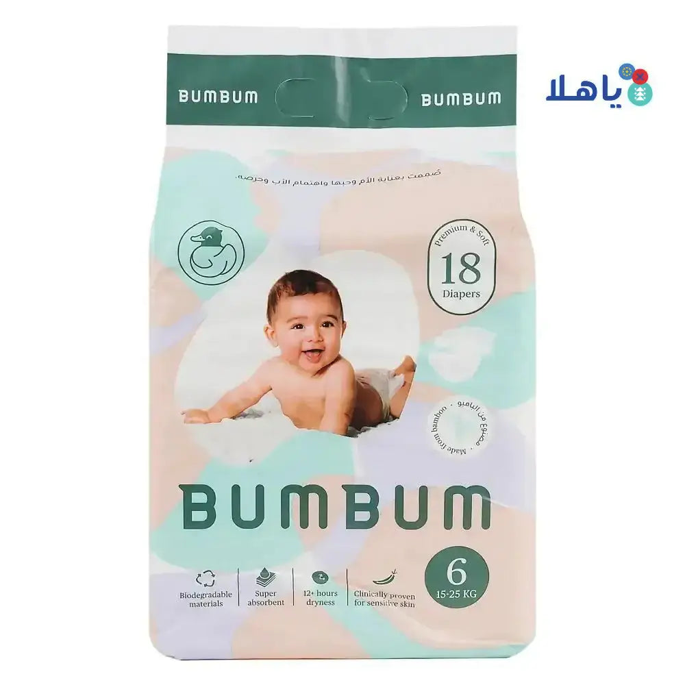 Bumbum - Bumbum Baby Diaper NO.6 (15 - 25kg) 18PCS - Pharmazone - 