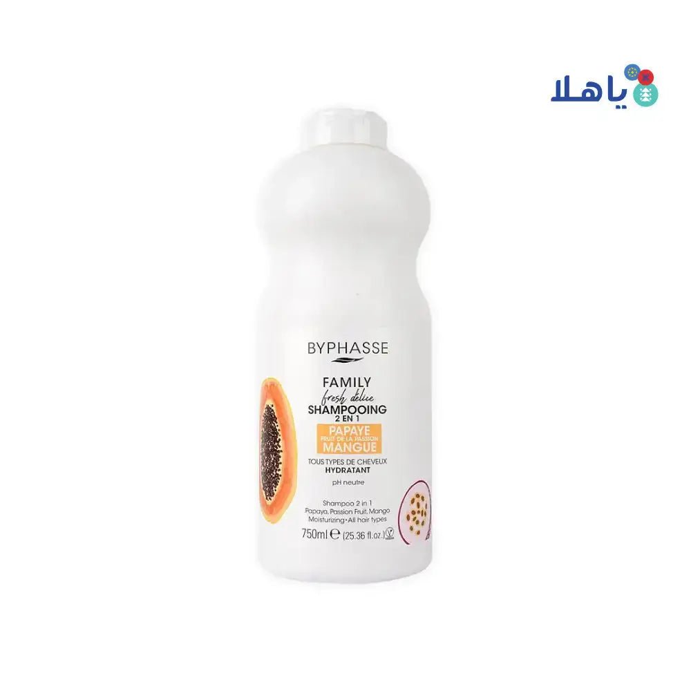 BYPHASSE - Byphasse Family Fresh Delice Shampoo 2in1 750ml - Papaya 5421 - Pharmazone - 