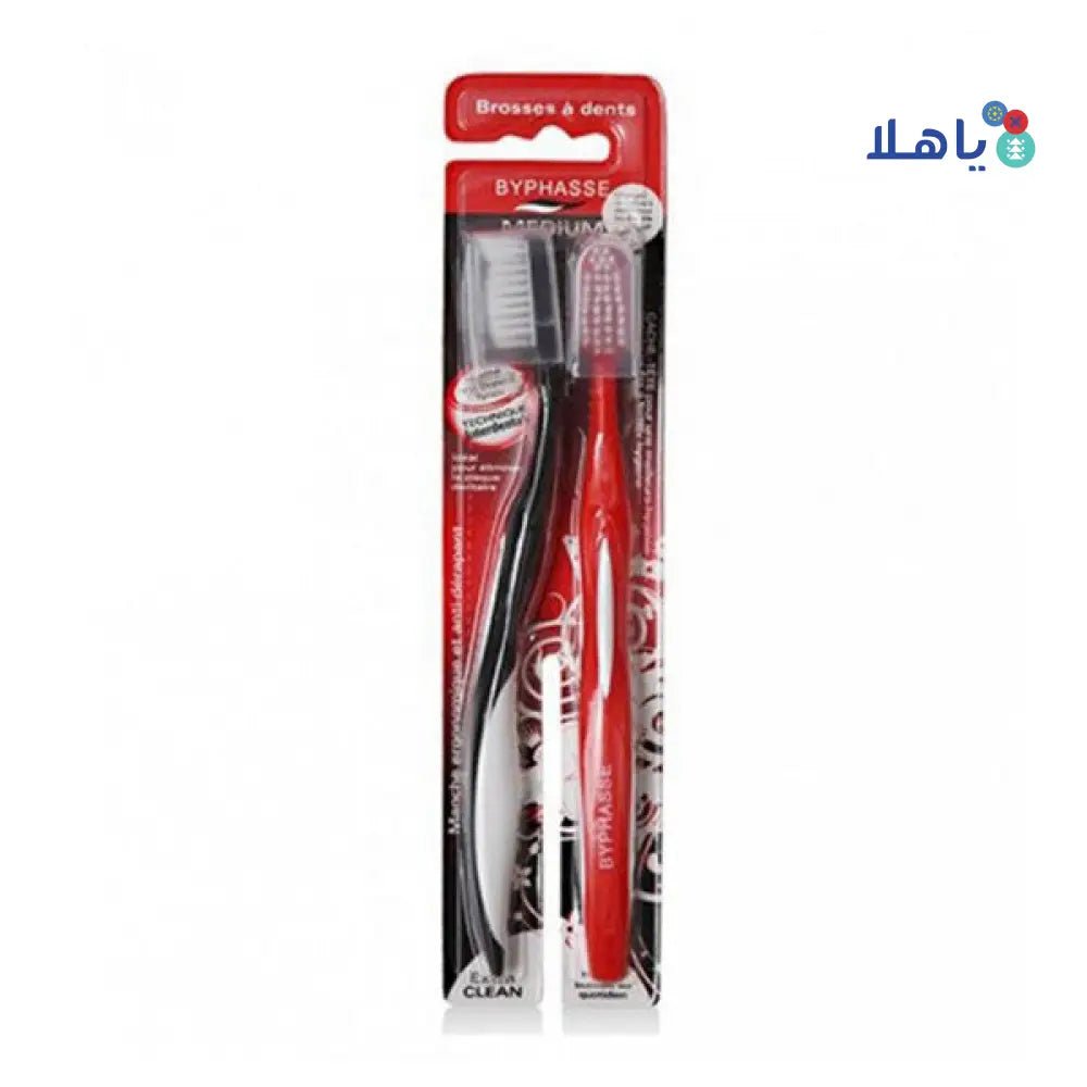 BYPHASSE - Byphasse Tooth Brush Medium 2Pic Red 2468 - Pharmazone - 