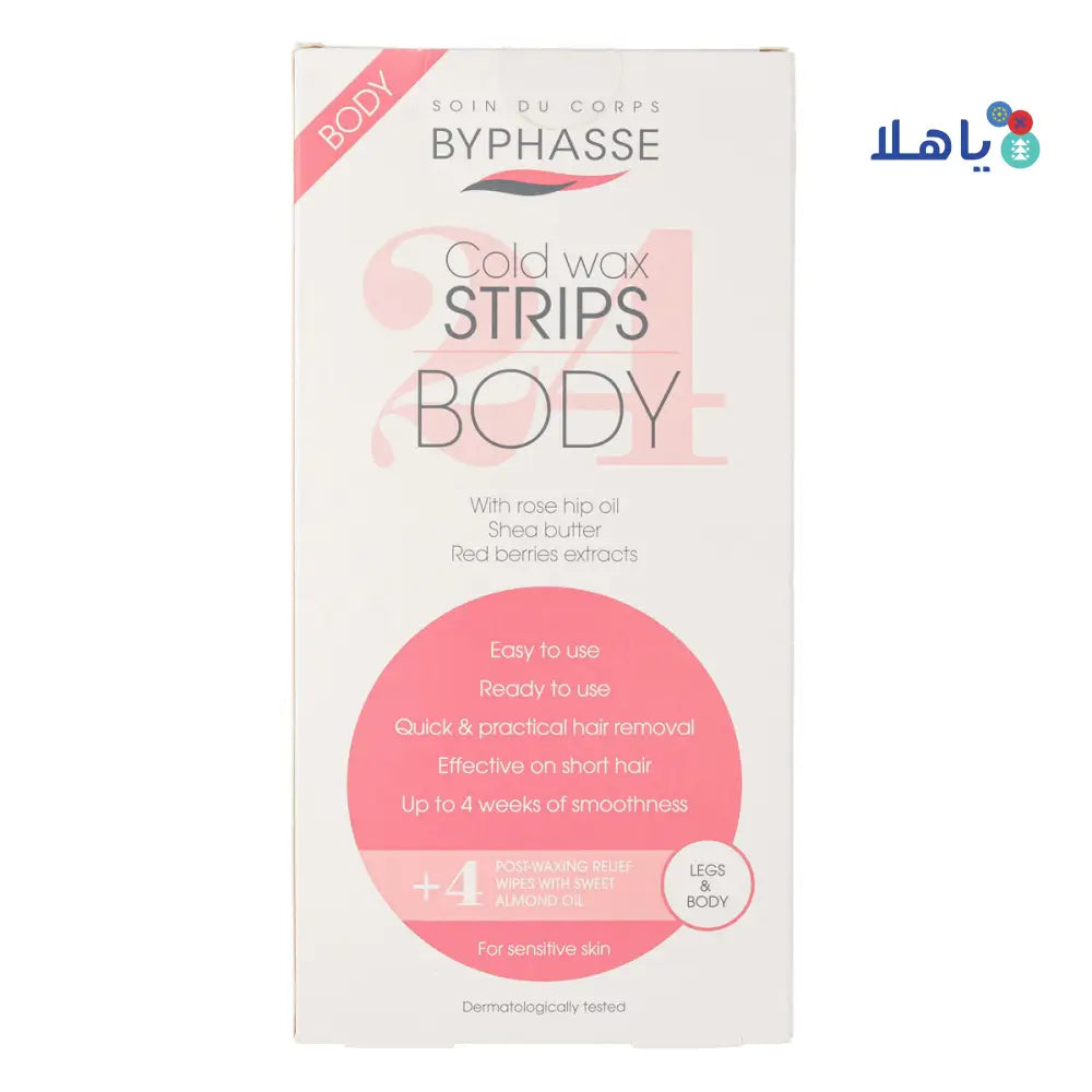 BYPHASSE COLD WAX LEGS & BODY 24STRIP 3472