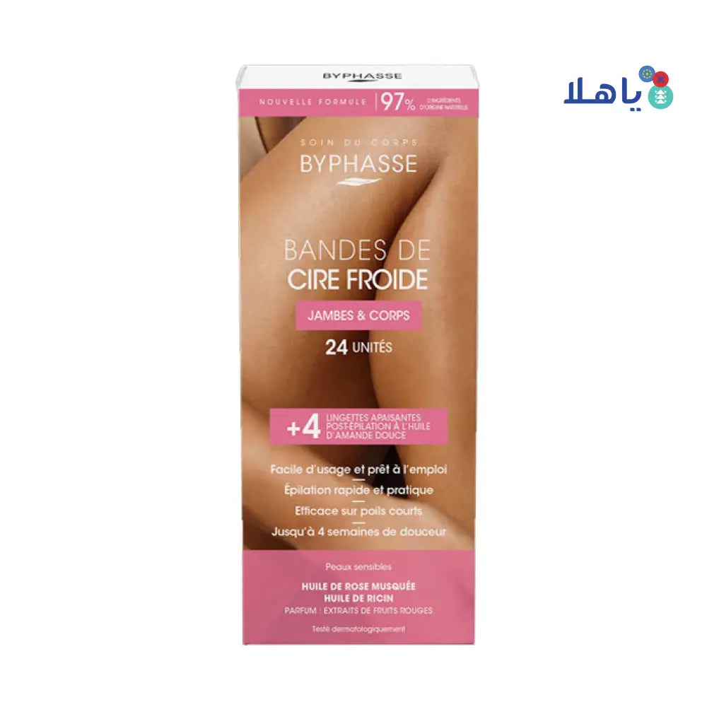 Byphasse Cold Wax Strips Legs & Body 24units - 6169