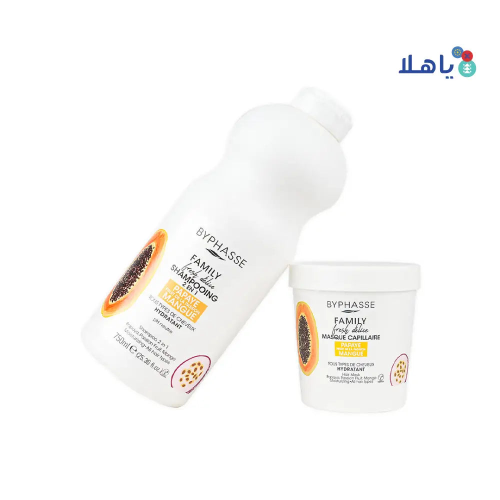 Byphasse Fresh Delice Shampoo + Mask Papaya Set