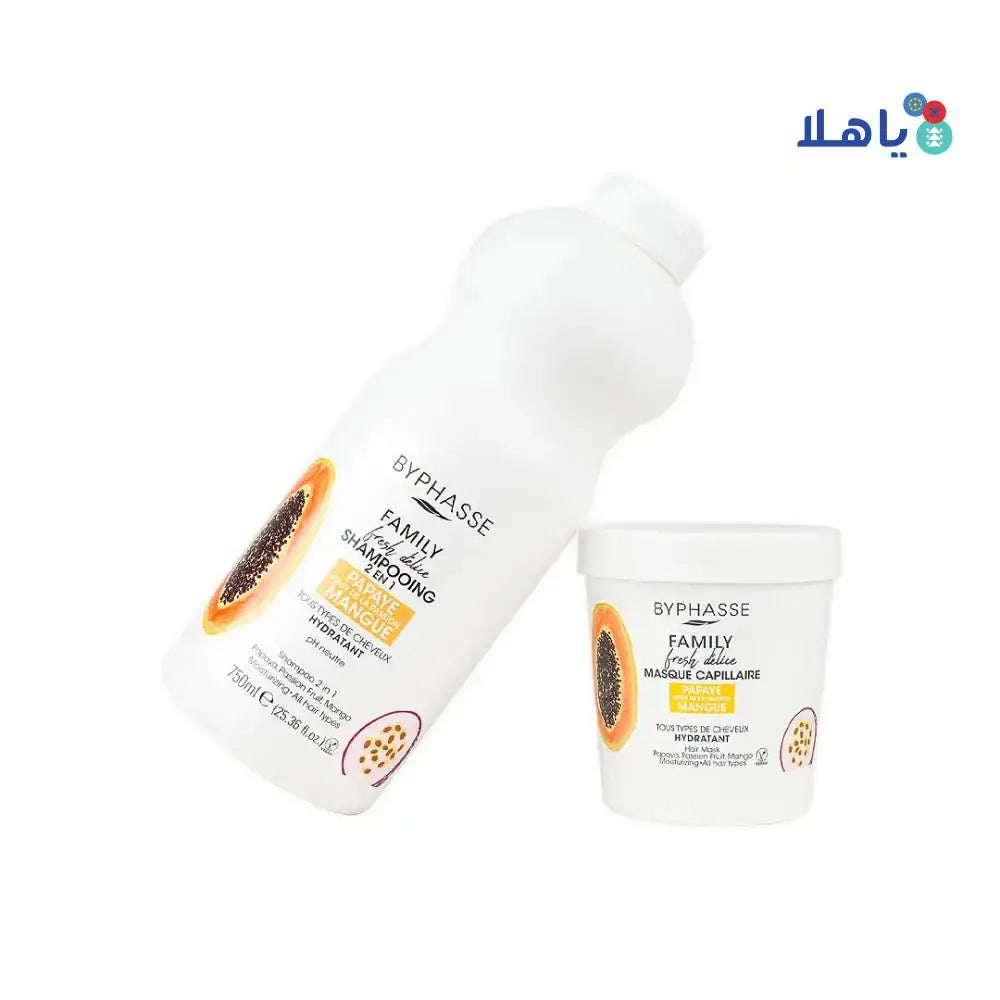 BYPHASSE - Byphasse Fresh Delice Shampoo + Mask Papaya Set - Pharmazone - 