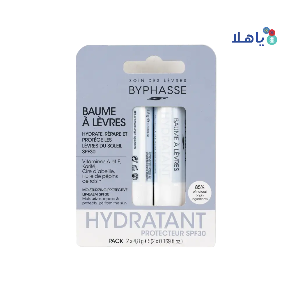 BYPHASSE SPF30 PROTECTION LIP BALM 2X4.8G - 4196