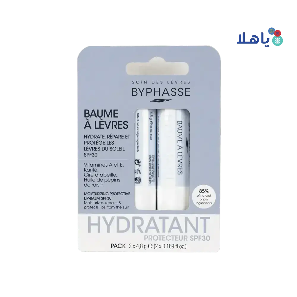 BYPHASSE - BYPHASSE SPF30 PROTECTION LIP BALM 2X4.8G - 4196 - Pharmazone - 