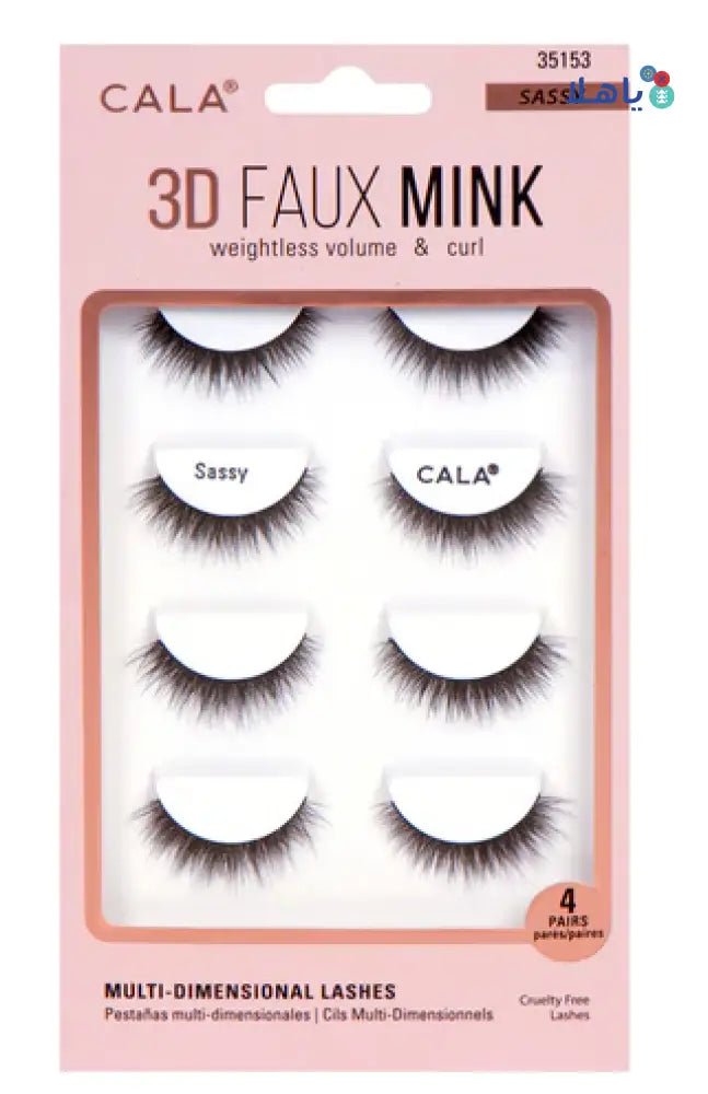 Cala - Cala Eye Lashes 3D Faux Mink 4Pairs Sassy - 35153 - Pharmazone - 