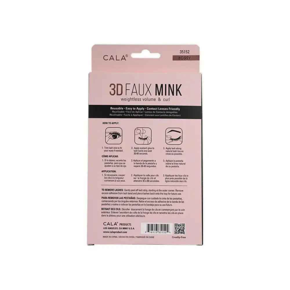 Cala - Cala Eye Lashes 3D Faux Mink 4Pairs Bossy - 35152 - Pharmazone - 