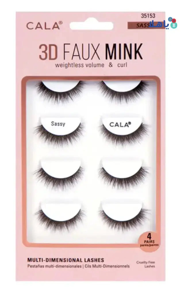 Cala - Cala Eye Lashes 3D Faux Mink 4Pairs Sassy - 35153 - Pharmazone - 