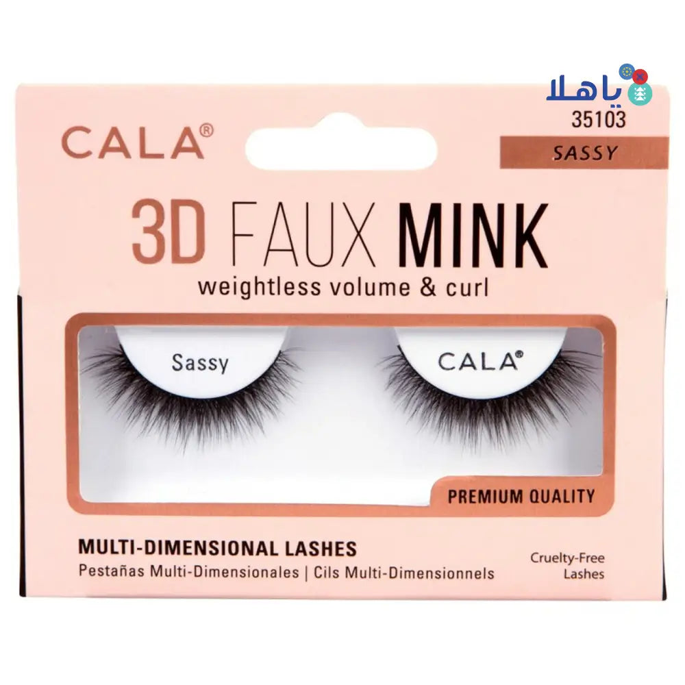 CALA EYE LASHES 3D FAUX MINK SASSY 35103