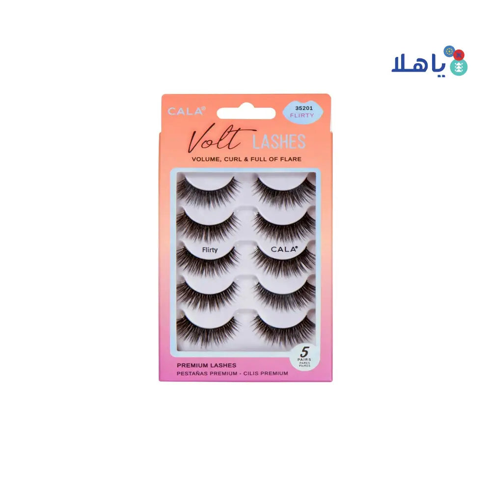 CALA EYE LASHES VOLT PREMIUM 5 PAIRS FLIRTY 35201