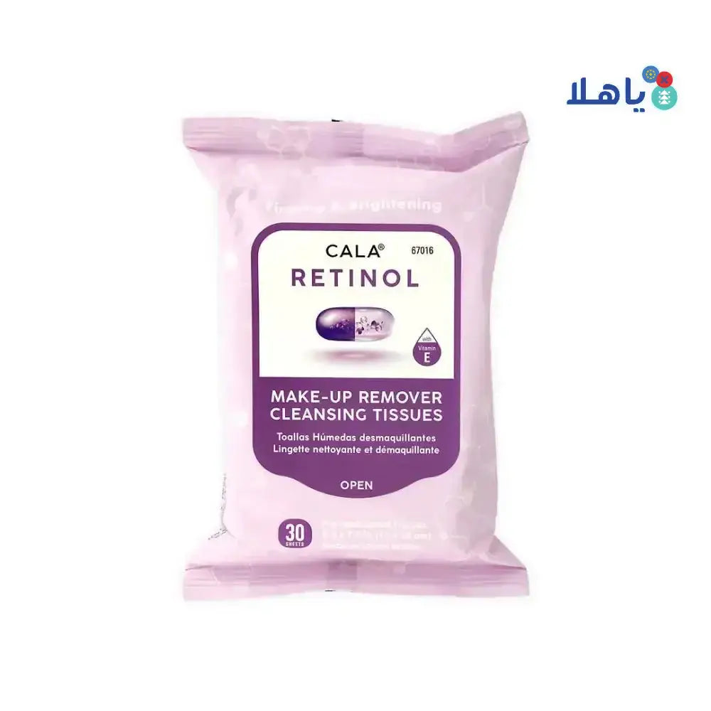 Cala - Cala Retinol Makeup Remover Cleansing Tissues 30Pcs - 67016 - Pharmazone - 