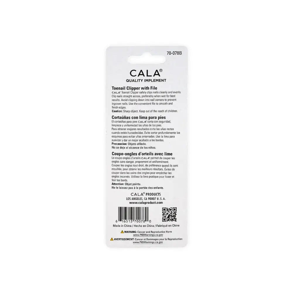 Cala Toenail Clipper With File-70-078B