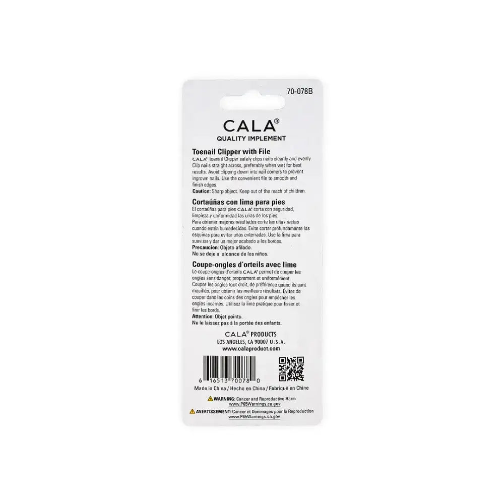 Cala - Cala Toenail Clipper With File - 70 - 078B - Pharmazone - 