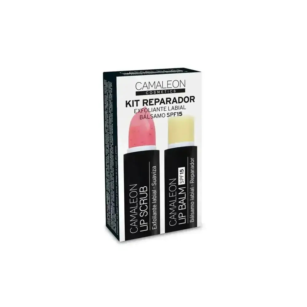 CAMALEON - Camaleon Kit Reparador Lip Scrub+Lip Blam Spf15 - Fresa - Pharmazone - 