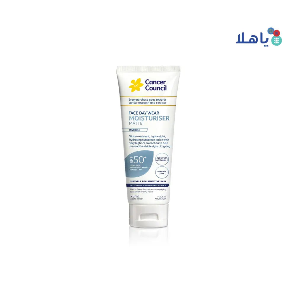 CANCER COUNCIL FACE DAY WEAR MOIST SPF50+ 75ML