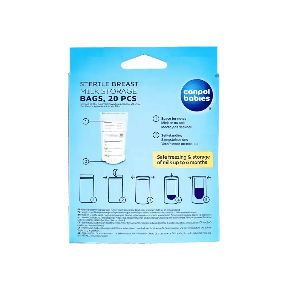 Canpol Babies - Canpol Sterile Breast Storage Bags 150ml 20Pcs - Pharmazone - 