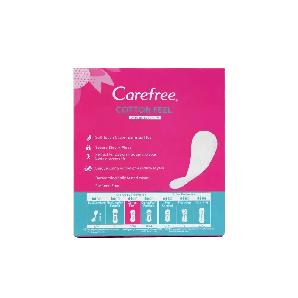 J&J CAREFREE - Carefree Cotton Feel 56Pcs - Unscented - Pharmazone - 