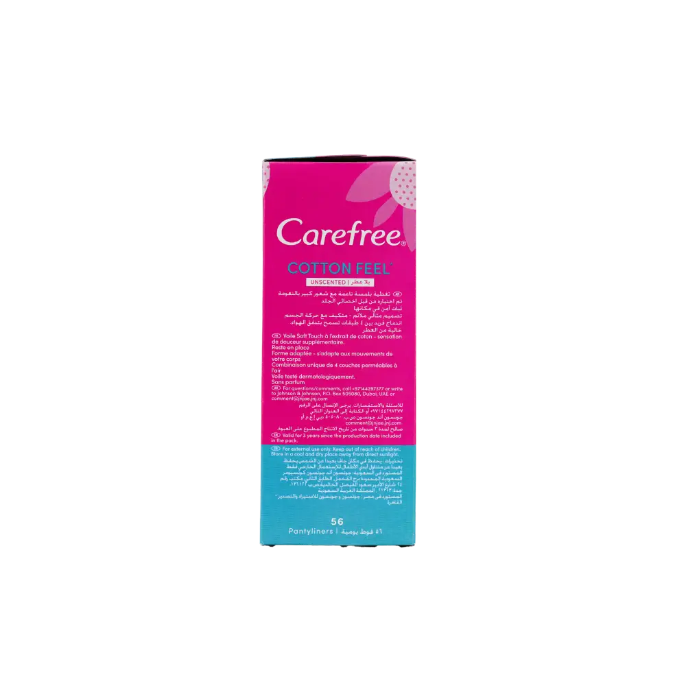 Carefree Cotton Feel 56Pcs-Unscented