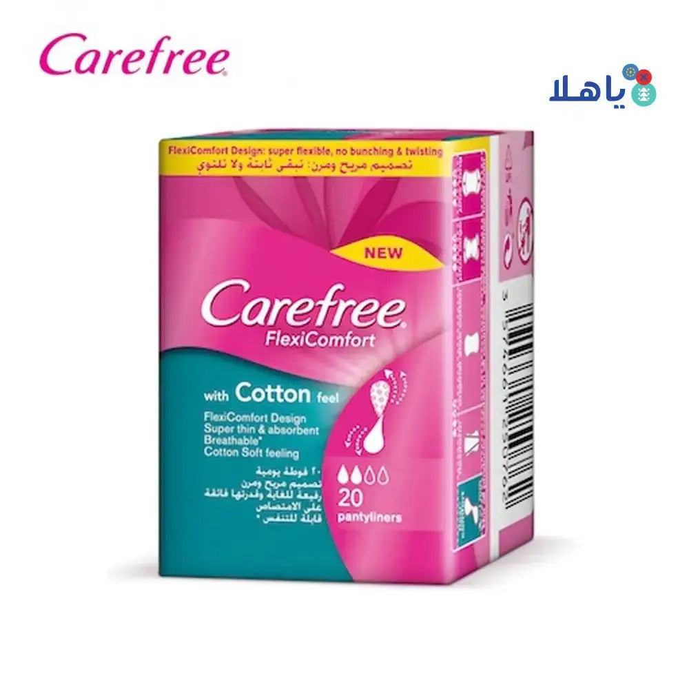 J&J CAREFREE - Carefree Flexi Comfort 20Pcs - Cotton Feel - Pharmazone - 