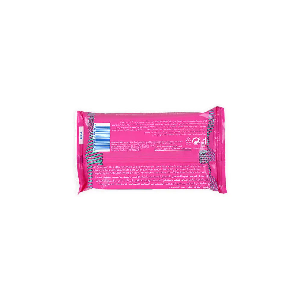 Carefree Intimate Wipes 20Pcs-Green Tea & Aloe