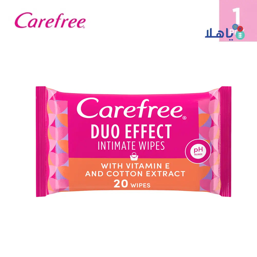 CAREFREE INTIMATE VIT-E & COTTON EXT. 20 WIPES