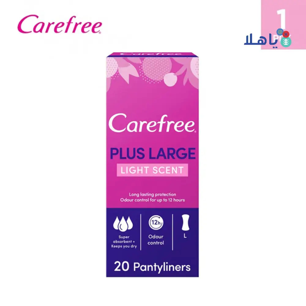 CAREFREE PLUS LARGE LIGHT SCENT 20PADS