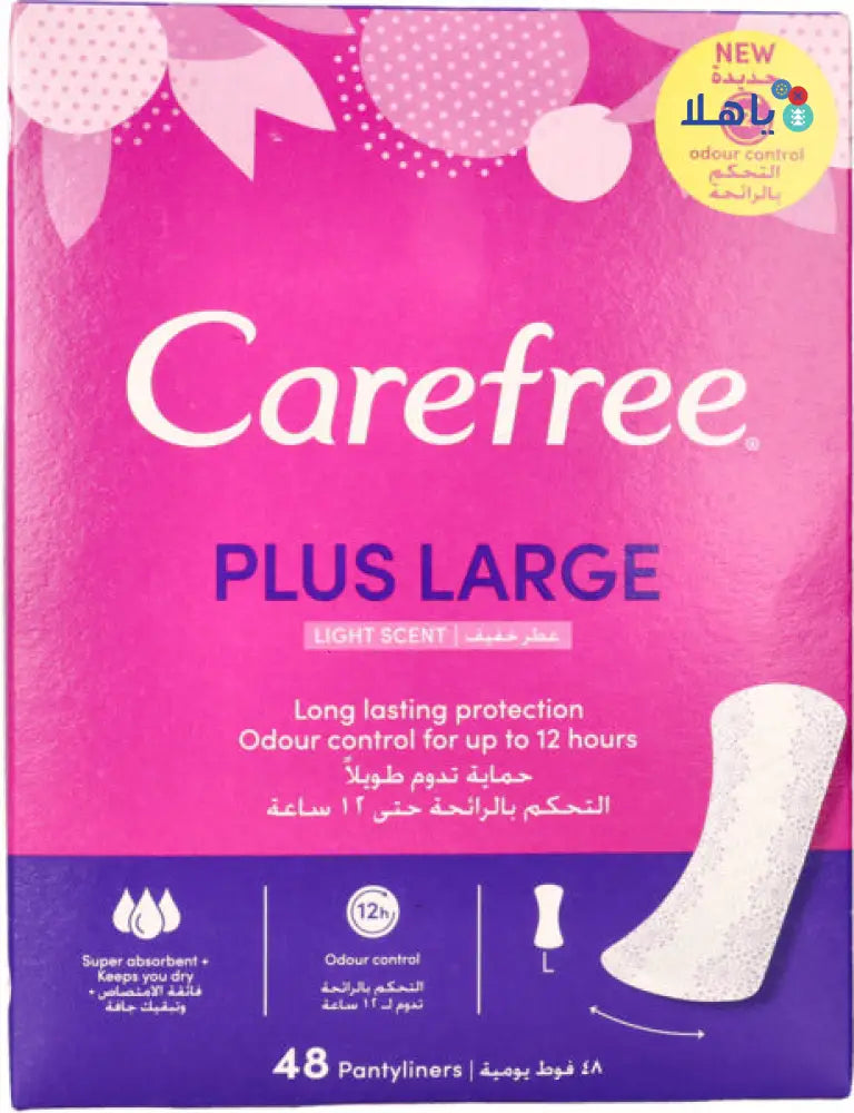 CAREFREE PLUS LARGE LIGHT SCENT 48 PADS