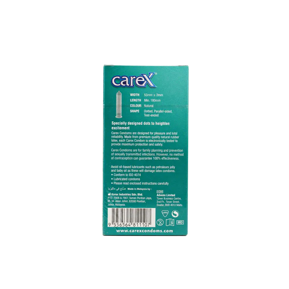 CAREX CONDOM DOTTED 12PCS