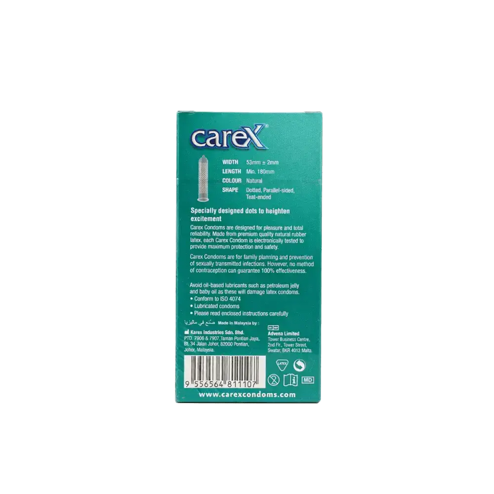 CAREX - Carex Dotted Condoms 12pcs - Pharmazone - 