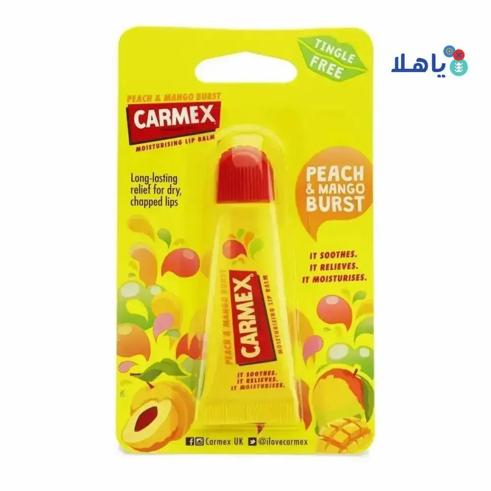 CARMEX LABORATORIES - CARMEX MOISTURISING LIP BALM 10G - PEACH & MANGO FLAVOR - Pharmazone - 