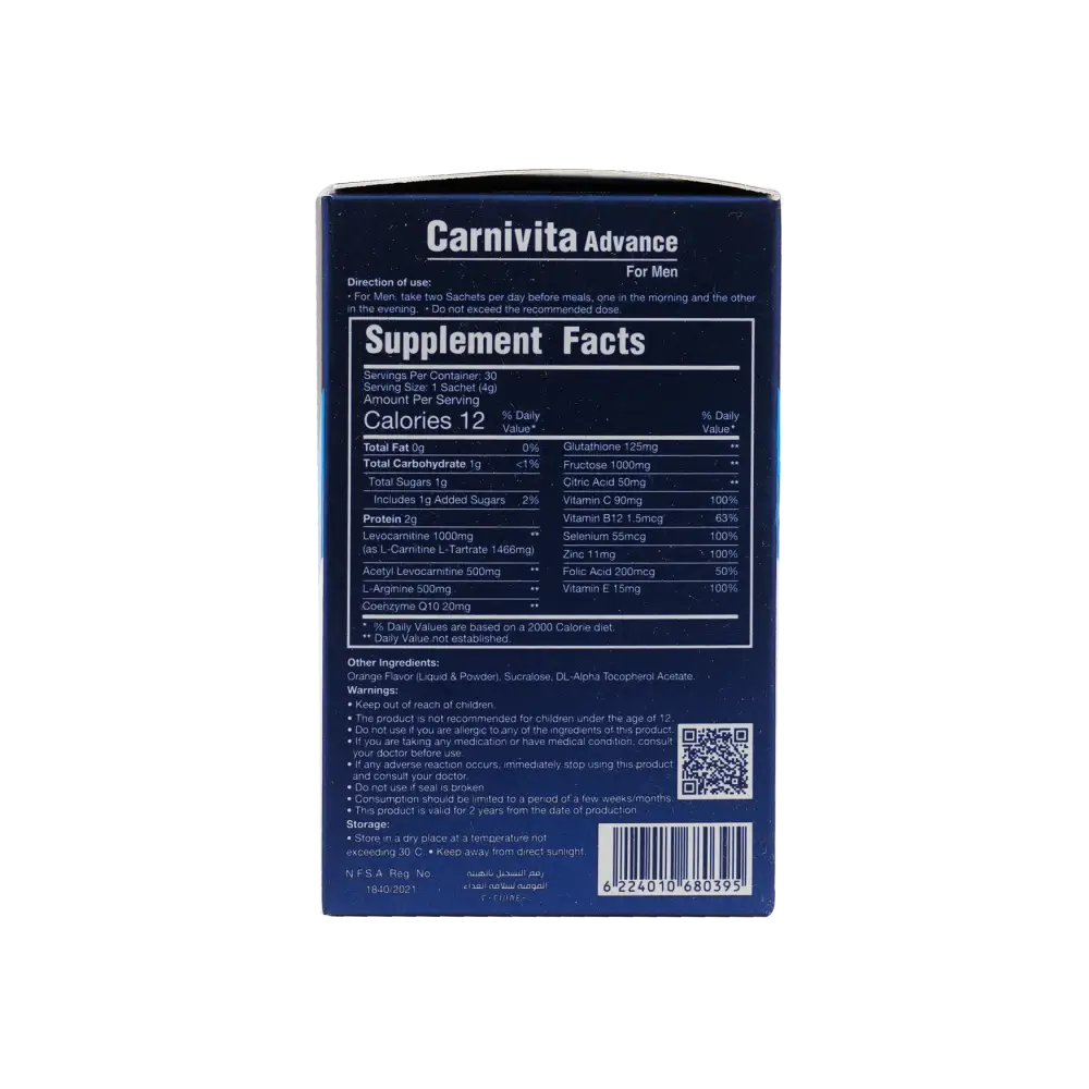 Carnivita Advance For Men 30 Sachets